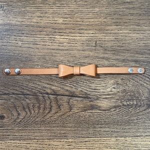 Pleather bow bracelet